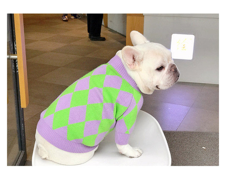 Transform Your Dog's Wardrobe with the Trendy Plaid Clothes Dog Pet Sweater