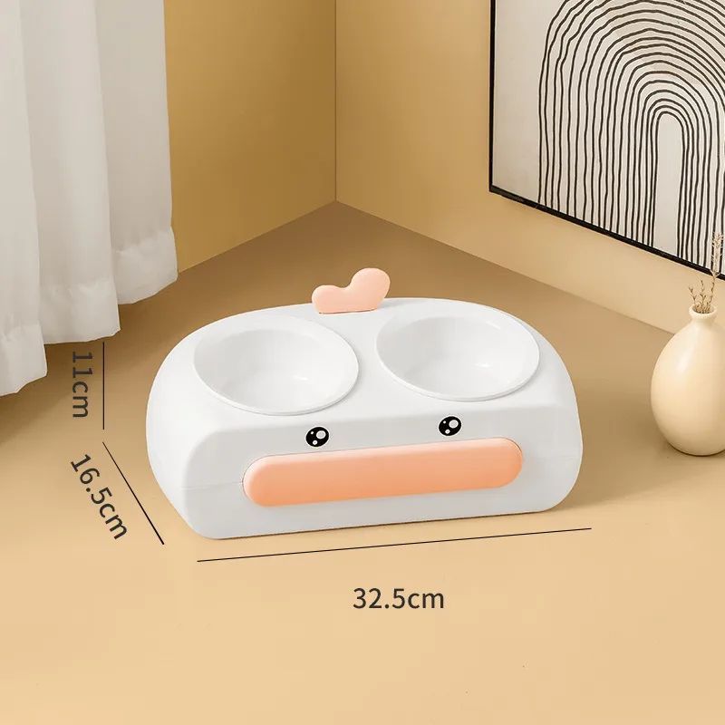 Duck Design Pet Feeding Double Bowl
