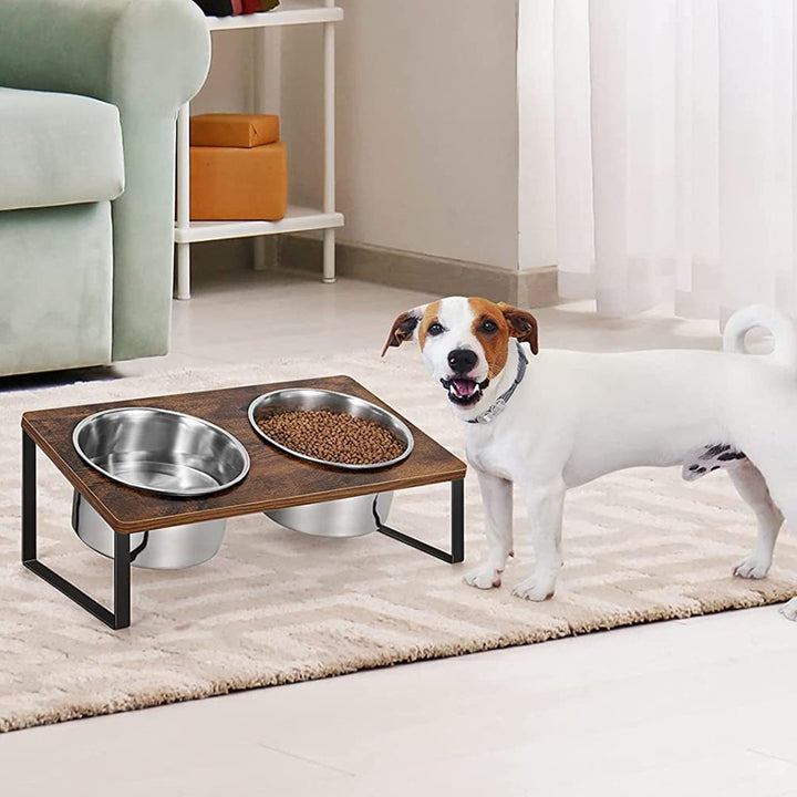 Pet Iron Wood Combined Feeding Rack