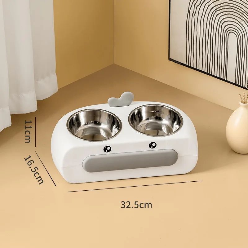 Duck Design Pet Feeding Double Bowl