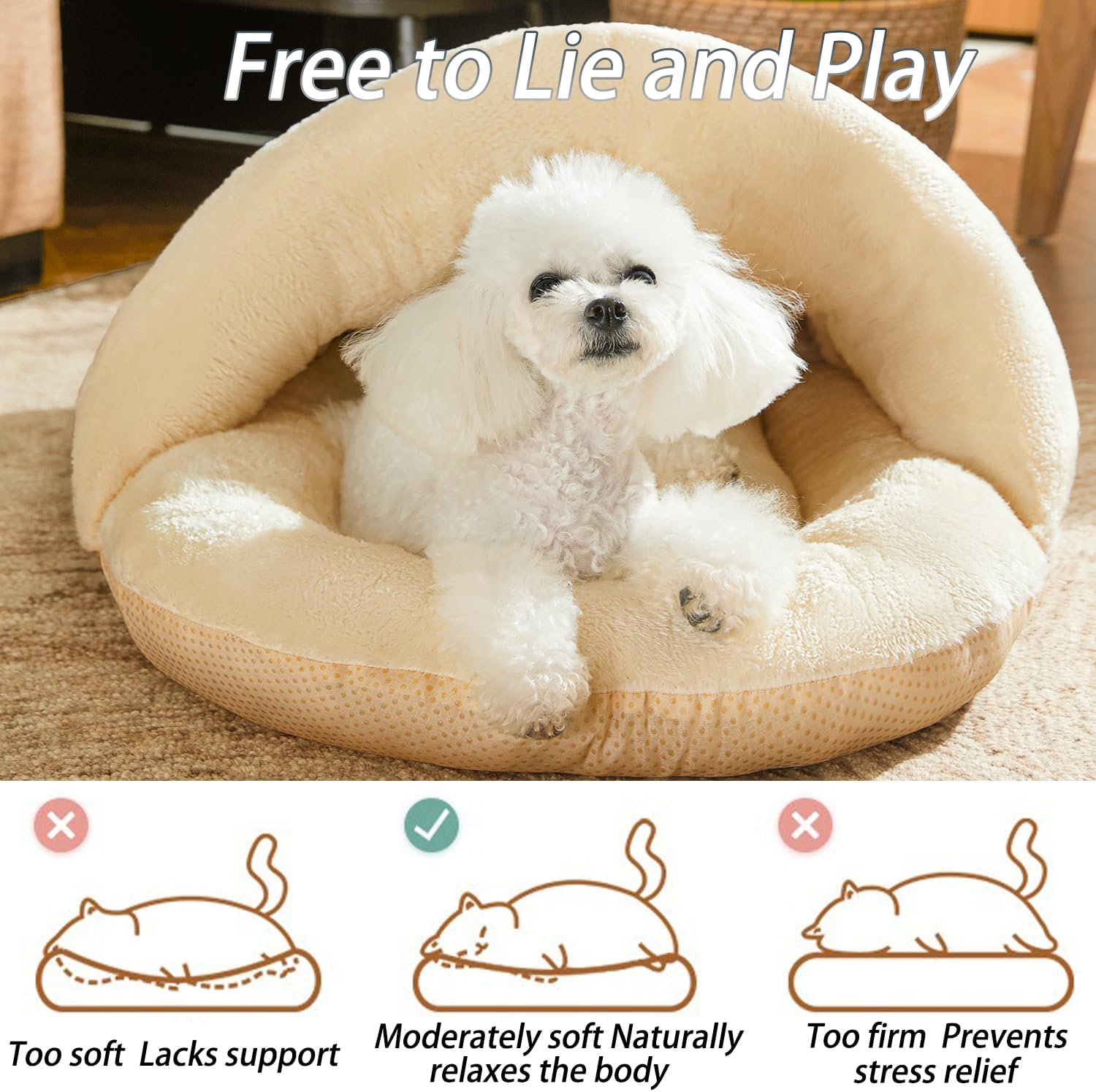 Ultra Soft Cute Plush Self-Warming Bed