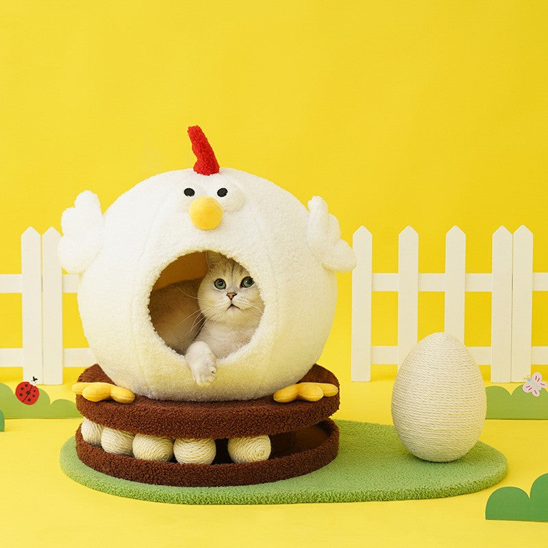 Chick Cat Litter House Turntable Toys