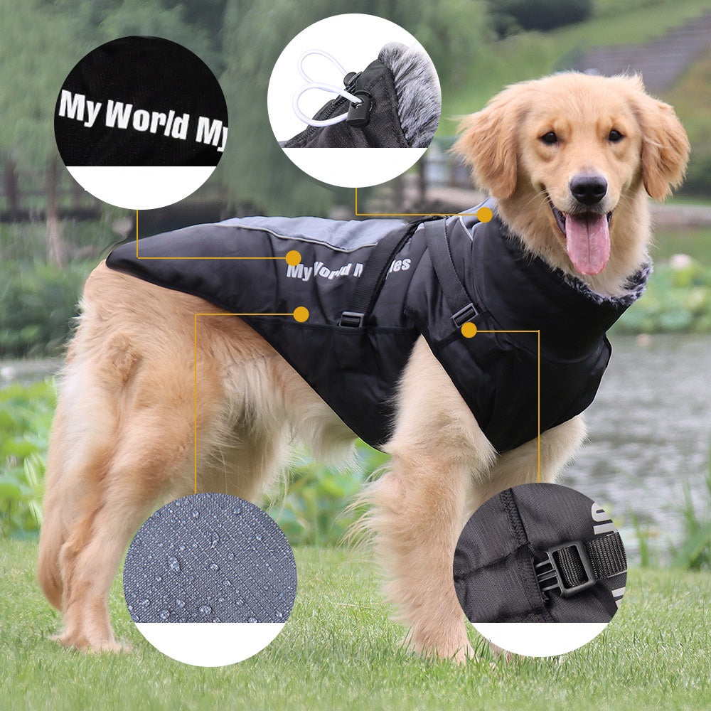 Warm Waterproof Reflective Big Dog Shell Jacket