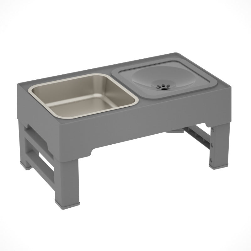 Stainless Stand Adjustable Height Pet Feeding Dish Bowls