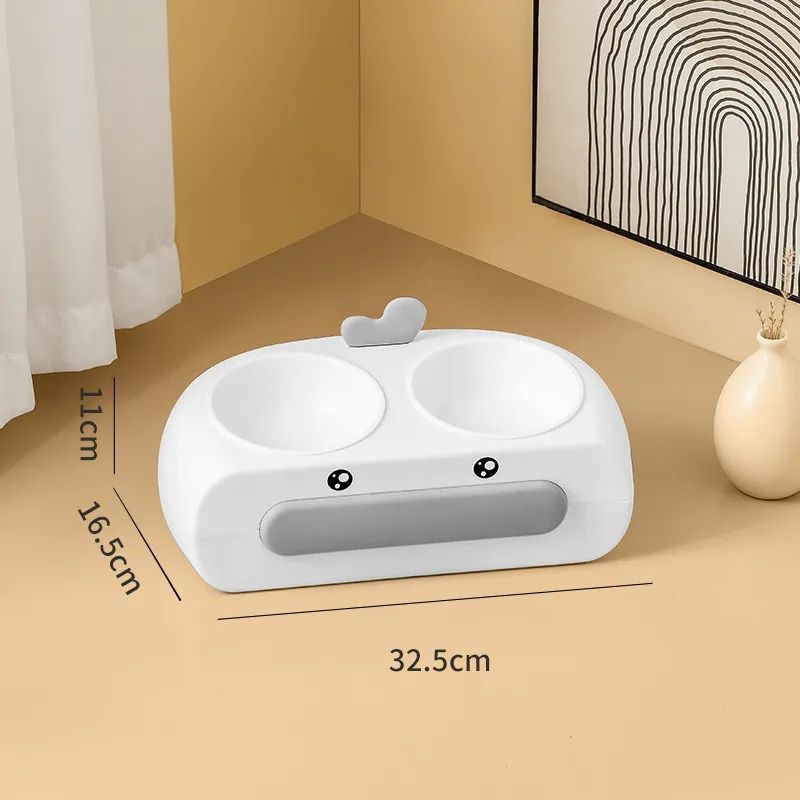 Duck Design Pet Feeding Double Bowl