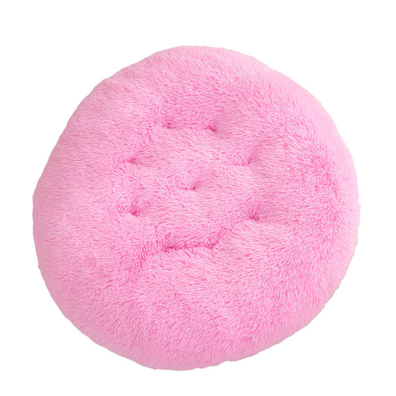 Round Plush Warm Sleep Dog Bed