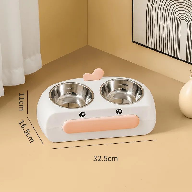 Duck Design Pet Feeding Double Bowl