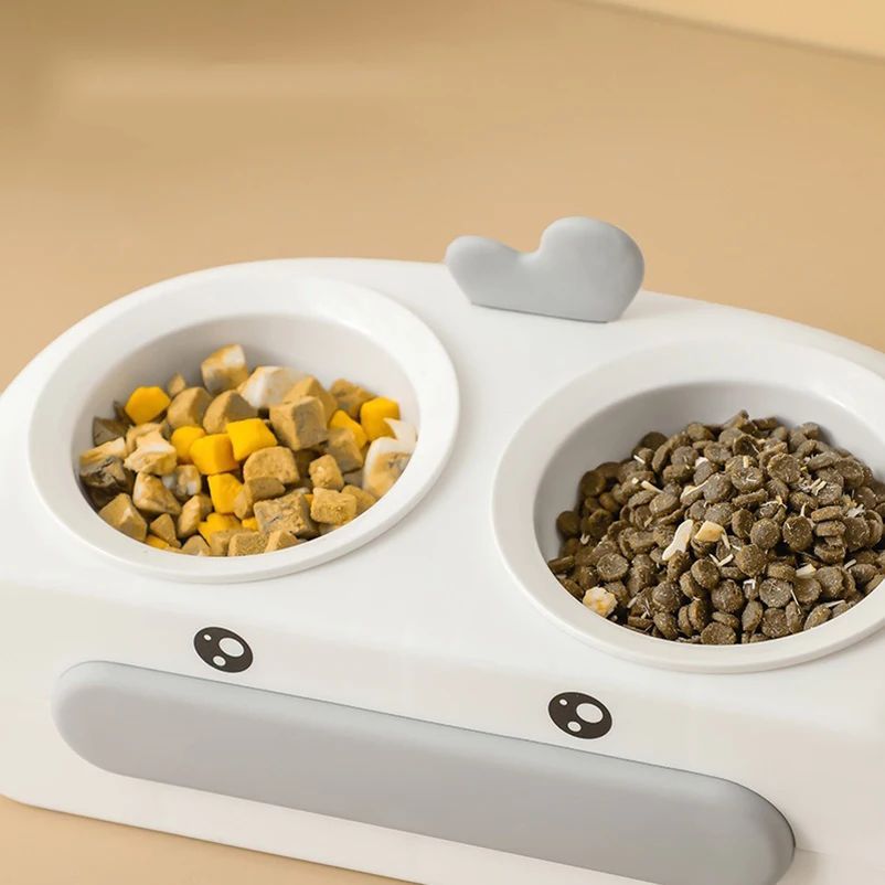 Duck Design Pet Feeding Double Bowl