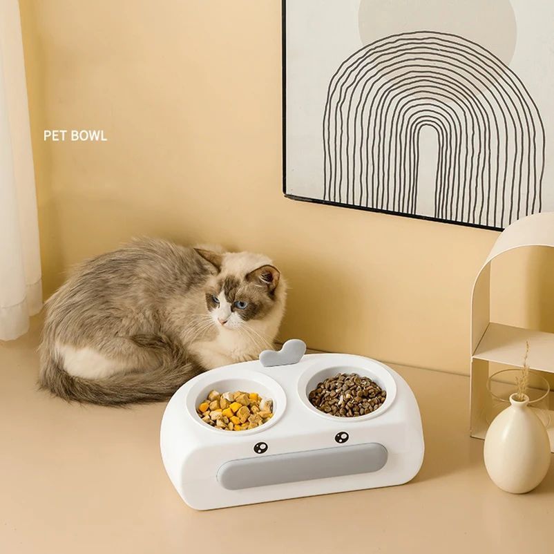 Duck Design Pet Feeding Double Bowl