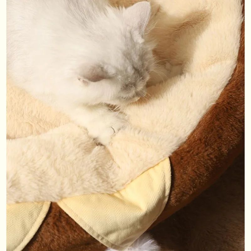Round Winter Warm Deep Sleep Cushion Soft Pet Bed