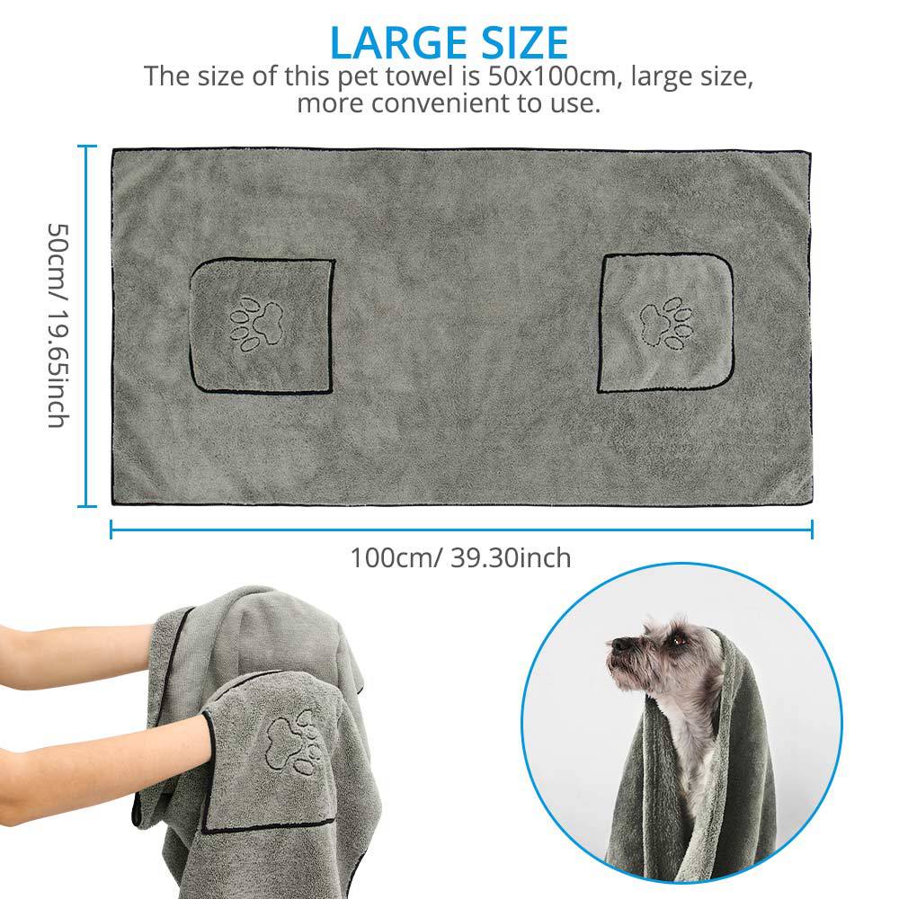 Super Absorbent Large Pet Bath Towel
