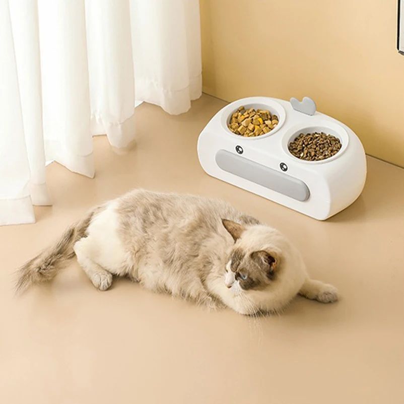 Duck Design Pet Feeding Double Bowl