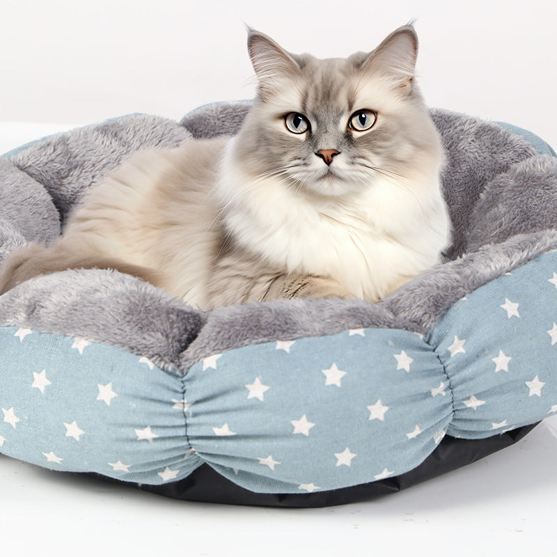 Calming Donut Round Fluffy Pet Bed