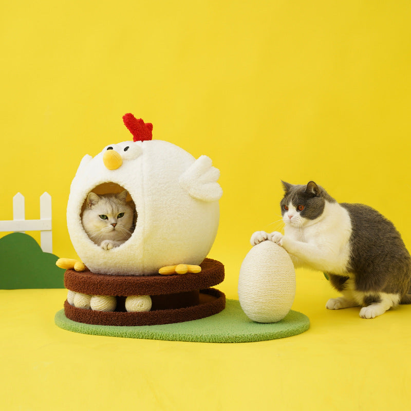 Chick Cat Litter House Turntable Toys