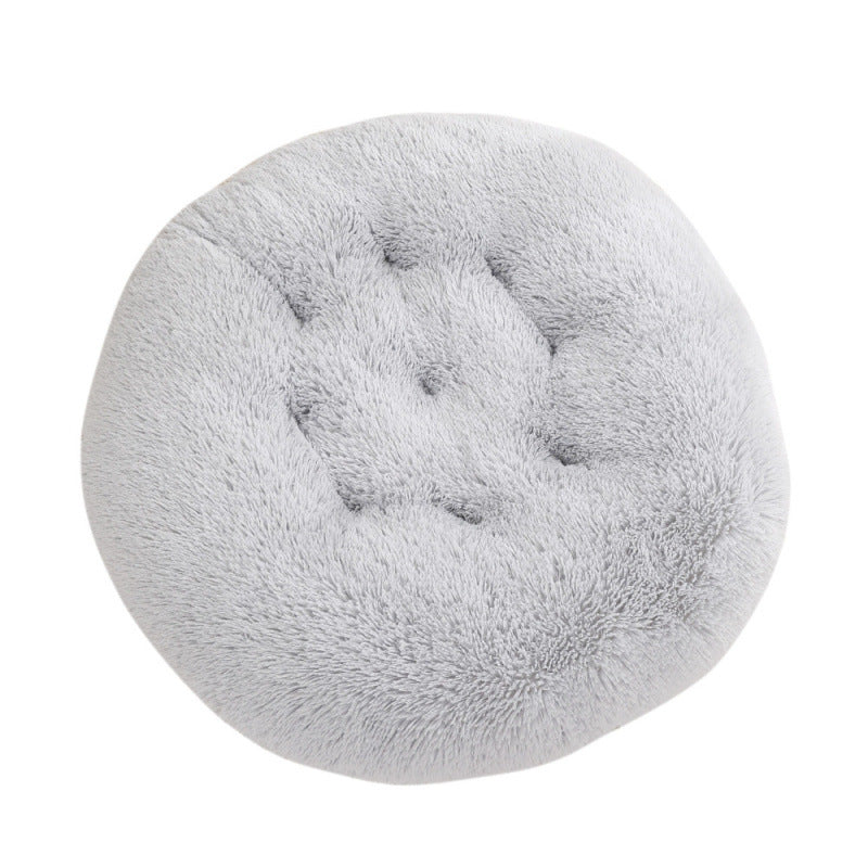 Round Plush Warm Sleep Dog Bed