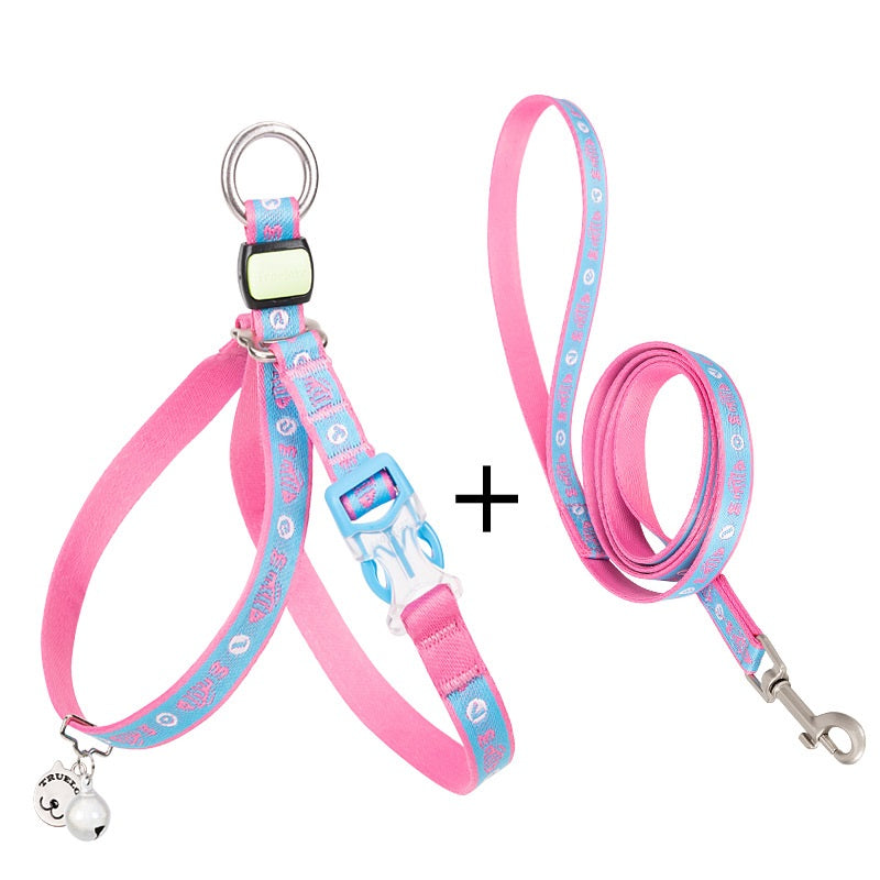 Pet Cat Bell Chest Strap Leash