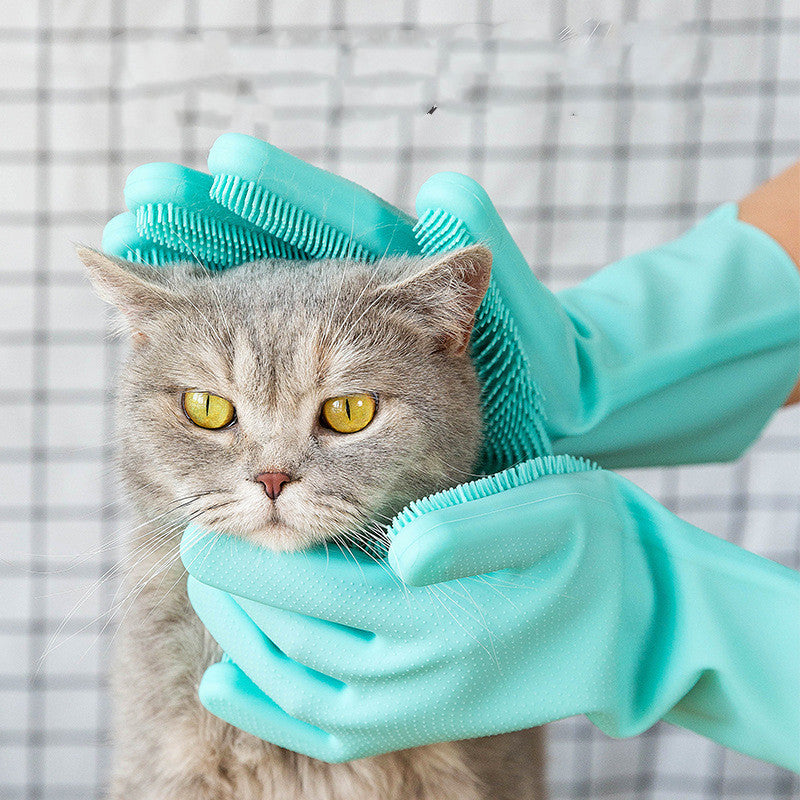 Silicone Grooming Hair Gloves