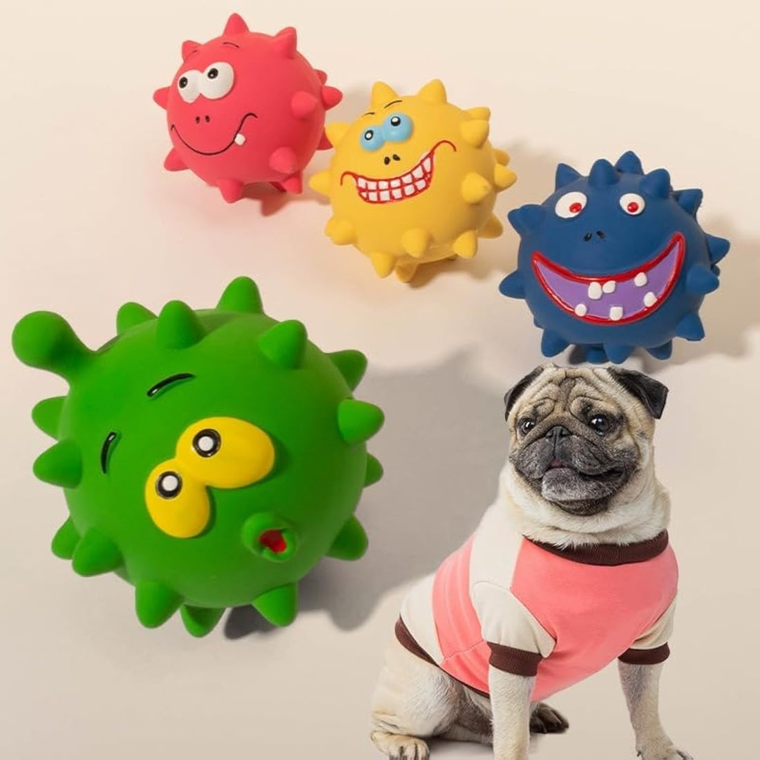 Squeaky Natural Latex Rubber Dog Ball Toys