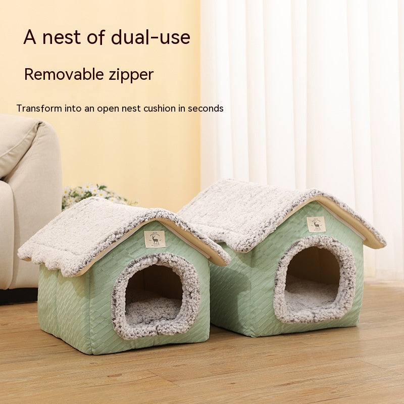 Self-heating Thermal Pet Bed Closed