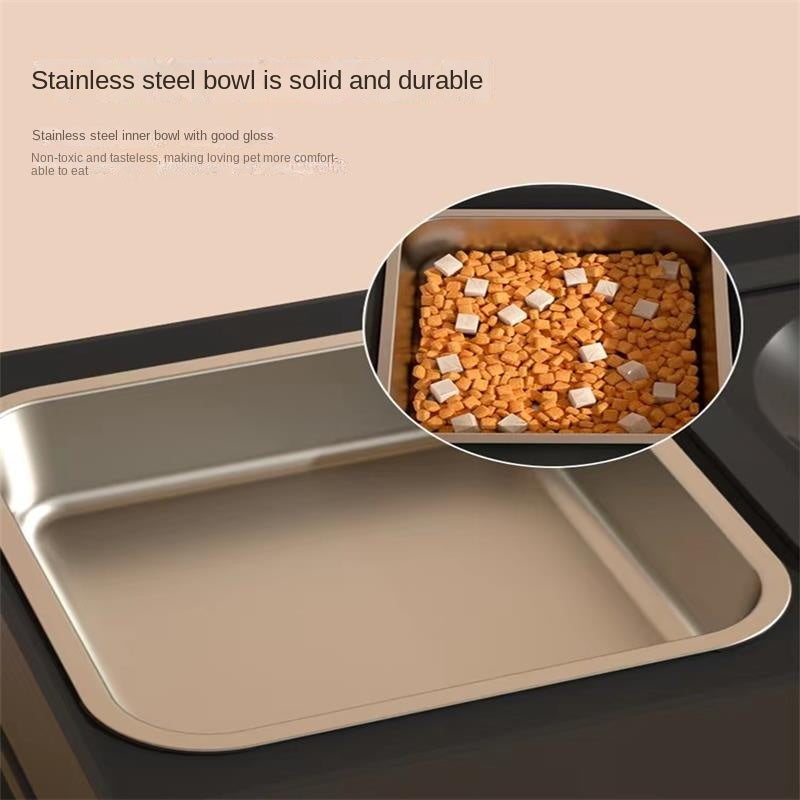 Stainless Stand Adjustable Height Pet Feeding Dish Bowls