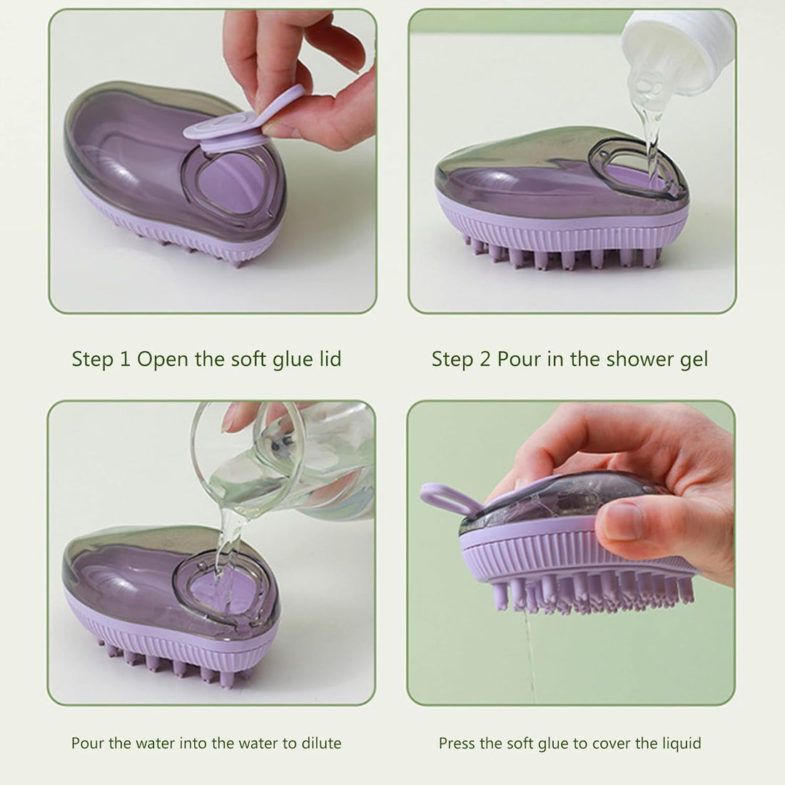 Pet Shampoo Grooming Brush