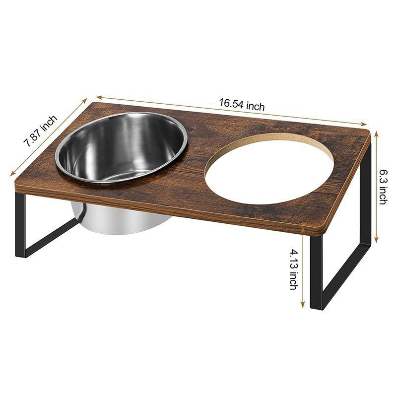 Pet Iron Wood Combined Feeding Rack
